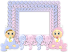Transparent Pink and Blue PNG Baby Frame