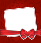 Transparent Red Frame with Heart Bow
