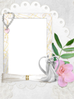 White Transparent Wedding Frame