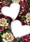 White and Red Roses Transparent PNG Photo Frame