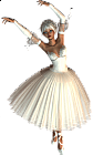 3D Ballerina in White Free Clipart