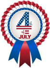 4th of July Rosette PNG Clip Art Image