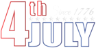 4th of July Text Clipart