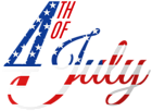 4th of July Text PNG Clipart