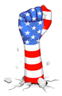 American Fist Flag Decor PNG Clipart