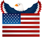 American Flag and Eagle PNG Clip Art Image