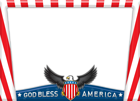 GOD Bless America Transparent PNG Frame