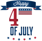 Happy 4th July PNG Clip Art Image