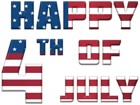 Happy 4th of July USA PNG Clip Art Image