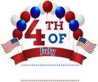 Happy Independence Day 4th July PNG Clip Art Image
