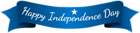 Happy Independence Day Blue Banner PNG Clip Art Image