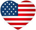 Heart United States Flag PNG Clipart
