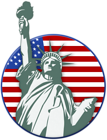 Statue of Liberty USA Stamp PNG Clip Art Image