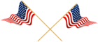USA Crossed Flags Transparent PNG Clip Art
