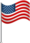 USA Waving Flag Transparent PNG Clip Art Image