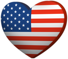 United States Deco Heart Flag PNG Clipart