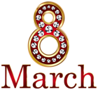 8 March with Diamonds Transparent Image