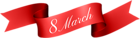 8 of March Banner PNG Clip Art Image