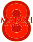 Red Happy March 8th PNG Clipart