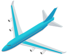 Blue Airplane Transparent PNG Vector Clipart
