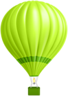 Green Hot Air Balloon PNG Clipart