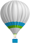 White Hot Air Balloon PNG Clipart