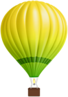 Yellow Green Hot Air Balloon PNG Clipart