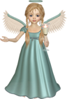 Angel with Candle Free PNG Clipart Picture