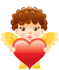 Angel with Heart Free PNG Clipart Picture