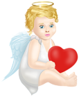 Angel with Heart PNG Clip Art