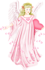Angel with Heart in Pink Clipart