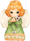 Cute Angel with Puppy PNG Picture
