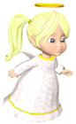 Cute PNG Blonde Large Angel Clipart