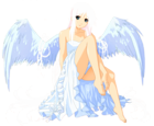 White Angel Manga Style PNG Clipart Picture