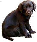 Cute Little Brown Dog with Blue Eyes Clipart