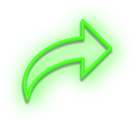 Neon Arrow Sign Green PNG Clipart