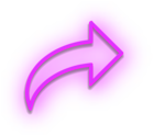 Neon Arrow Sign Purple PNG Clipart
