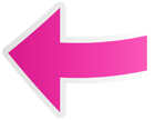Pink Arrow Left Transparent PNG Clip Art Image