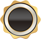 Badge Black Gold PNG Clip Art Image
