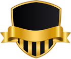 Badge with Banner Black PNG Clip Art Image