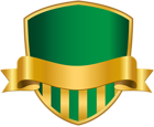 Badge with Banner Green PNG Clip Art Image