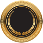 Black Gold Seal Badge PNG Transparent Image