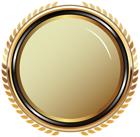Gold Oval Badge Transparent PNG Clip Art Image