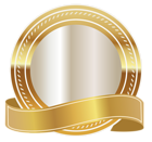 Gold Seal with Gold Ribbon PNG Clipart Image