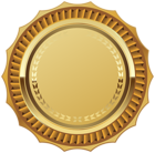 Gold Seal with Ribbon PNG Clipart Image
