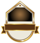 Gold and Brown Label PNG Clipart Image