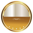 Gold and White Seal Badge PNG Clipart Picture