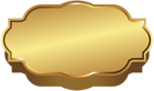 Golden Label Template PNG Clip Art Image