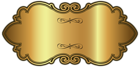 Golden Luxury Label Template PNG Clipart Image
