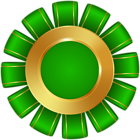 Green Badge Rosette PNG Clipar